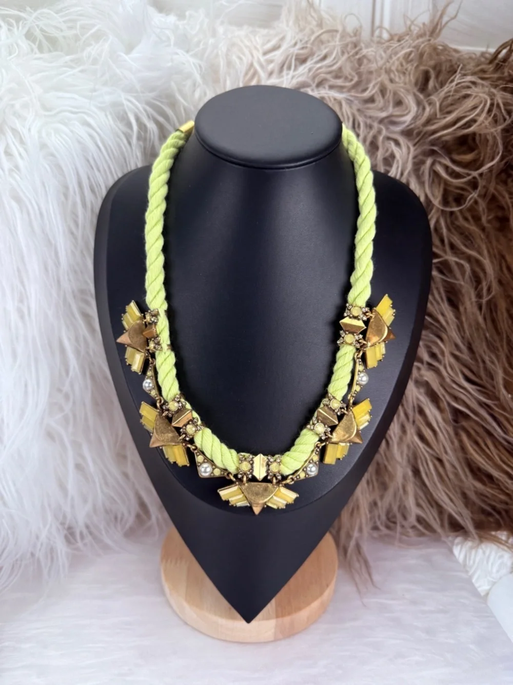 NWT green and brass tones, J.Crew costume necklace